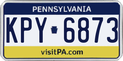 PA license plate KPY6873