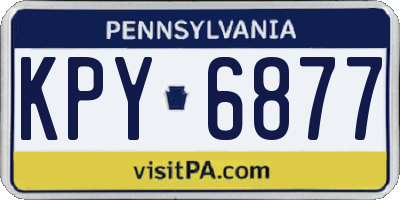 PA license plate KPY6877
