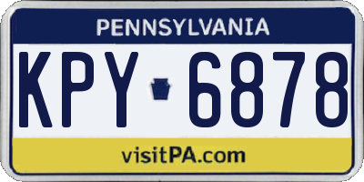 PA license plate KPY6878