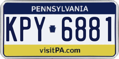 PA license plate KPY6881