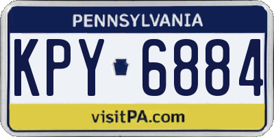 PA license plate KPY6884