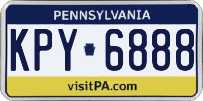 PA license plate KPY6888