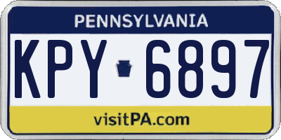 PA license plate KPY6897