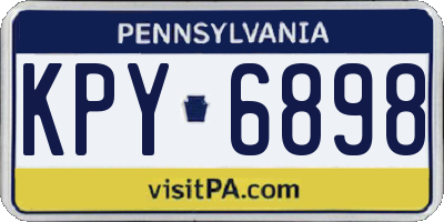 PA license plate KPY6898