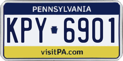 PA license plate KPY6901