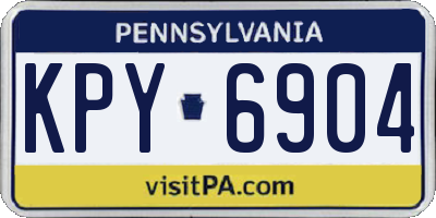PA license plate KPY6904