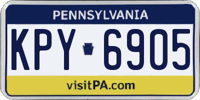 PA license plate KPY6905