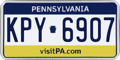 PA license plate KPY6907