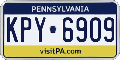 PA license plate KPY6909