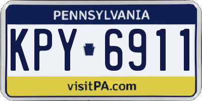 PA license plate KPY6911