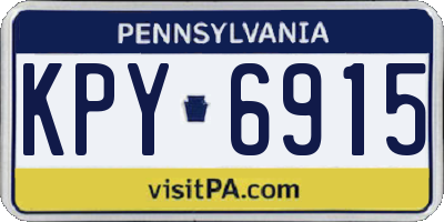 PA license plate KPY6915