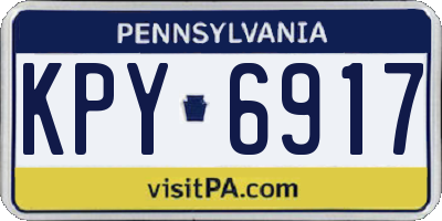 PA license plate KPY6917