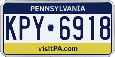 PA license plate KPY6918