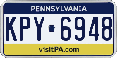 PA license plate KPY6948