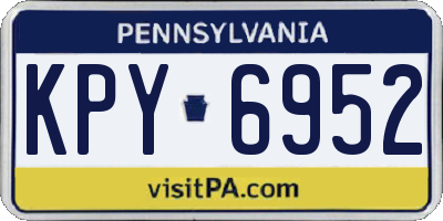 PA license plate KPY6952