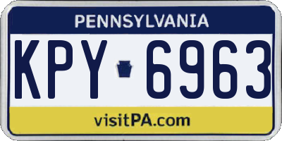 PA license plate KPY6963