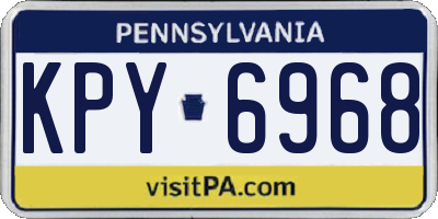 PA license plate KPY6968