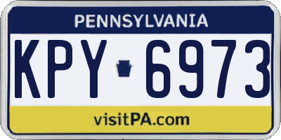 PA license plate KPY6973