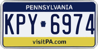 PA license plate KPY6974