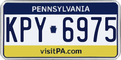 PA license plate KPY6975