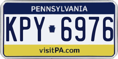 PA license plate KPY6976