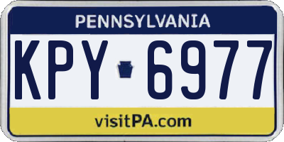 PA license plate KPY6977