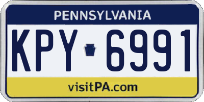 PA license plate KPY6991