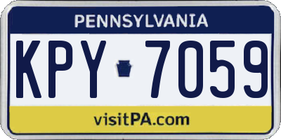 PA license plate KPY7059