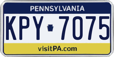PA license plate KPY7075