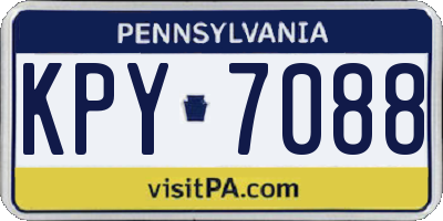 PA license plate KPY7088