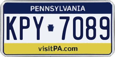 PA license plate KPY7089