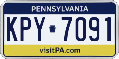 PA license plate KPY7091