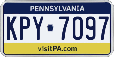 PA license plate KPY7097