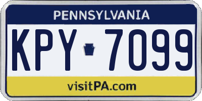 PA license plate KPY7099
