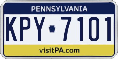 PA license plate KPY7101