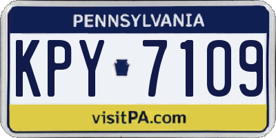 PA license plate KPY7109