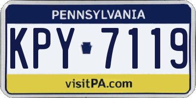 PA license plate KPY7119
