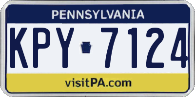 PA license plate KPY7124