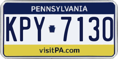 PA license plate KPY7130