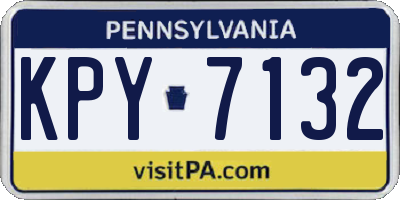 PA license plate KPY7132