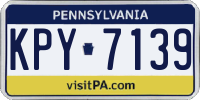 PA license plate KPY7139