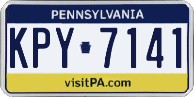 PA license plate KPY7141