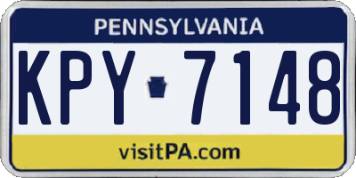 PA license plate KPY7148