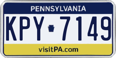 PA license plate KPY7149