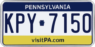 PA license plate KPY7150