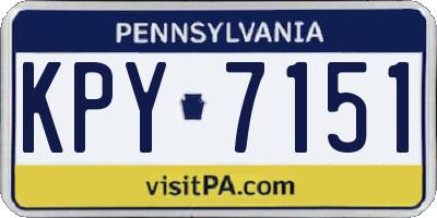 PA license plate KPY7151