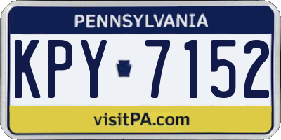 PA license plate KPY7152