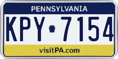 PA license plate KPY7154