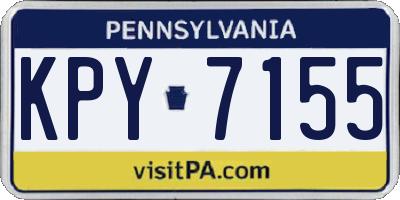 PA license plate KPY7155