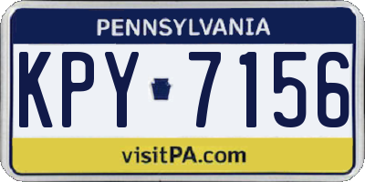 PA license plate KPY7156